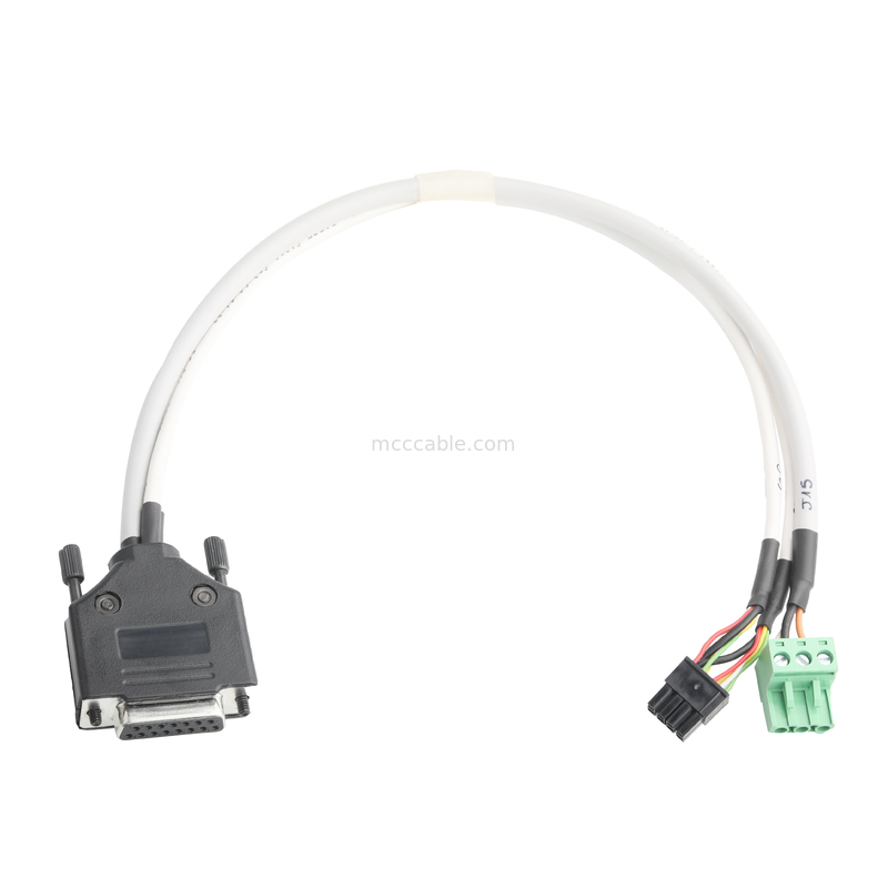 LVDS CABLE adapter DB-15P FEMALE đến HSG 43025-0800 8P và 691352710003 3P Green terminal nam Cáp kết nối OEM / ODM