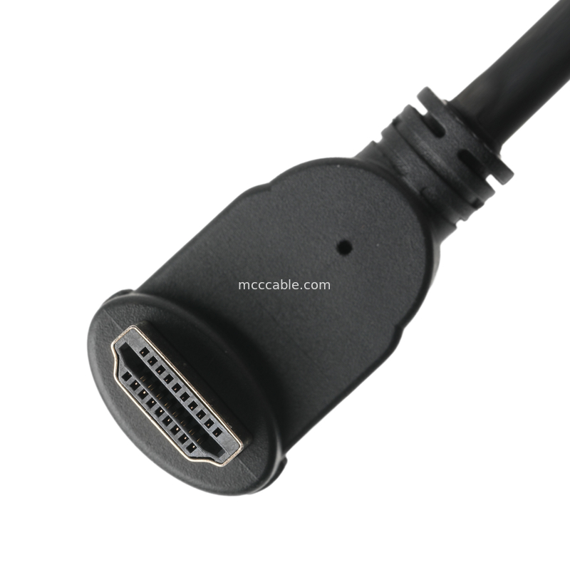 Đàn ông dọc 19pin HDMI-A đến nữ 19pin HDMI lcd cáp kết nối lắp ráp