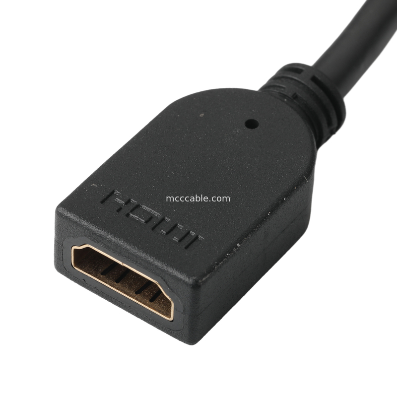 Đàn ông dọc 19pin HDMI-A đến nữ 19pin HDMI lcd cáp kết nối lắp ráp