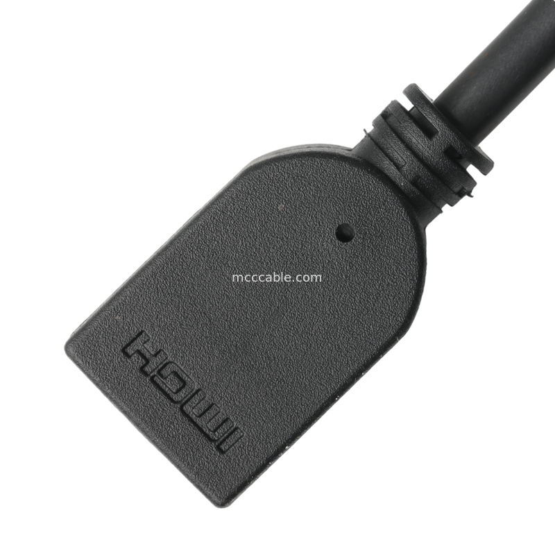 Đàn ông dọc 19pin HDMI-A đến nữ 19pin HDMI lcd cáp kết nối lắp ráp
