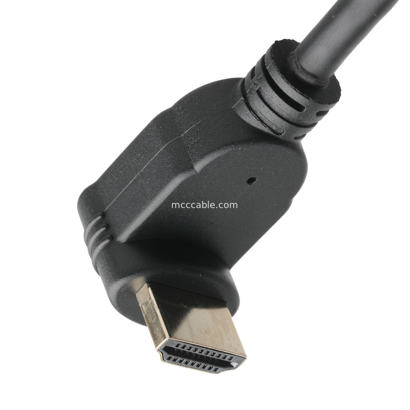Đàn ông dọc 19pin HDMI-A đến nữ 19pin HDMI lcd cáp kết nối lắp ráp