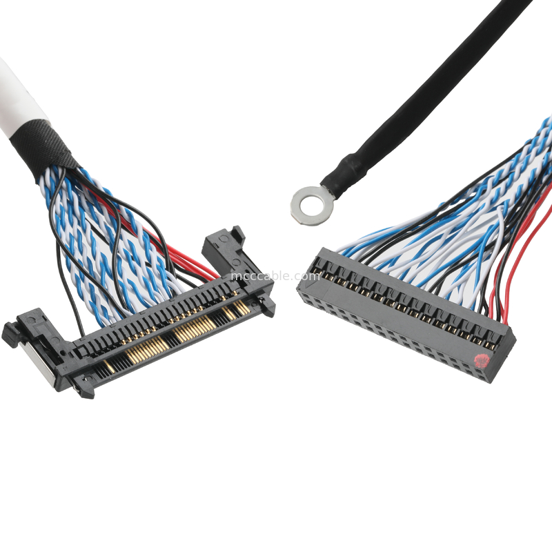 Bộ cáp LVDS JAE FI-RE51HL 51Pin đến DP2.0 30Pin hoặc EGN UL 1571 28AWG CABLE OEM / ODM