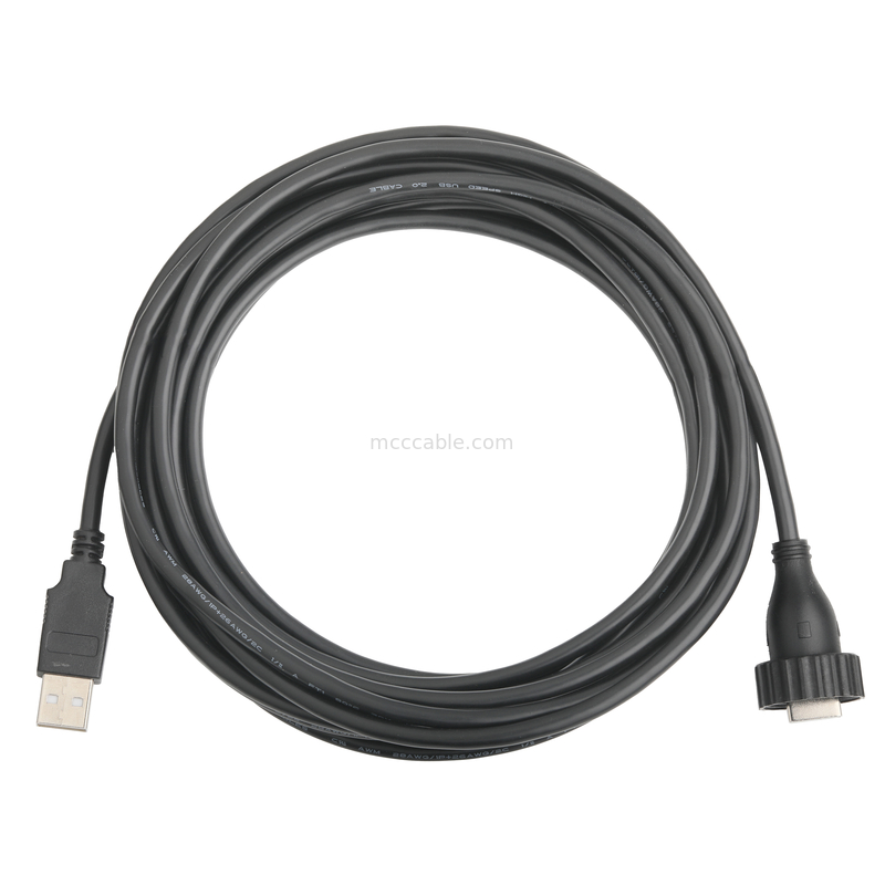 USB2.0 A Type Male Type M Waterproof Interface TO USB2.0 Cable Cáp kết nối dữ liệu cố định công nghiệp cho xe