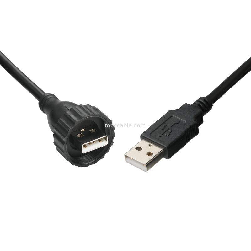 USB2.0 A Type Male Type M Waterproof Interface TO USB2.0 Cable Cáp kết nối dữ liệu cố định công nghiệp cho xe