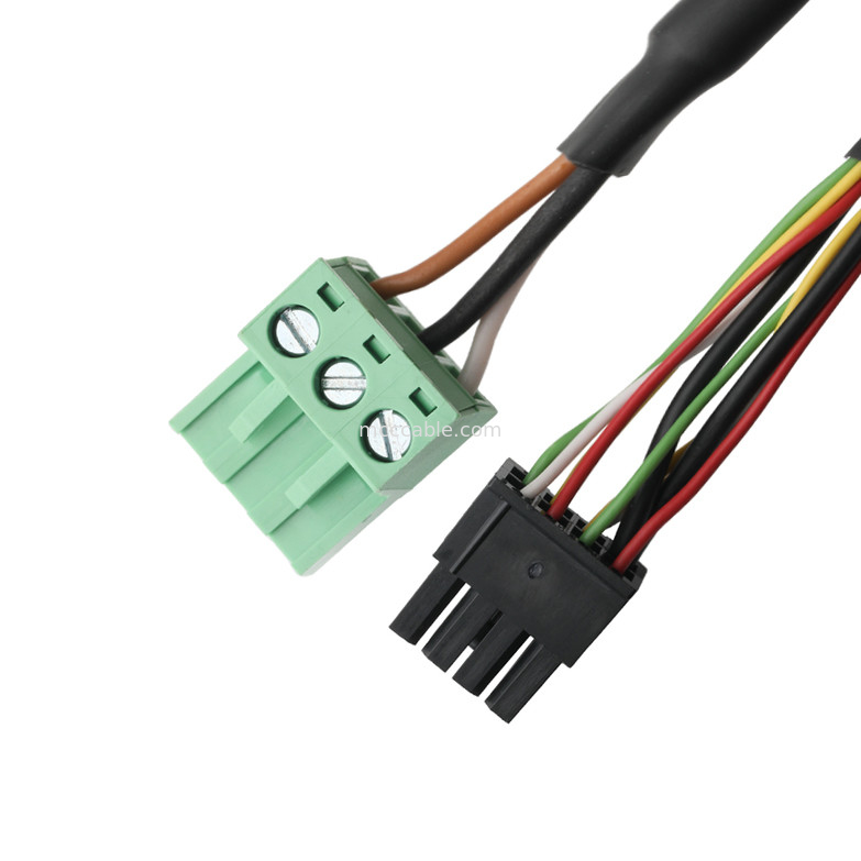 LVDS CABLE adapter DB-15P FEMALE đến HSG 43025-0800 8P và 691352710003 3P Green terminal nam Cáp kết nối OEM / ODM