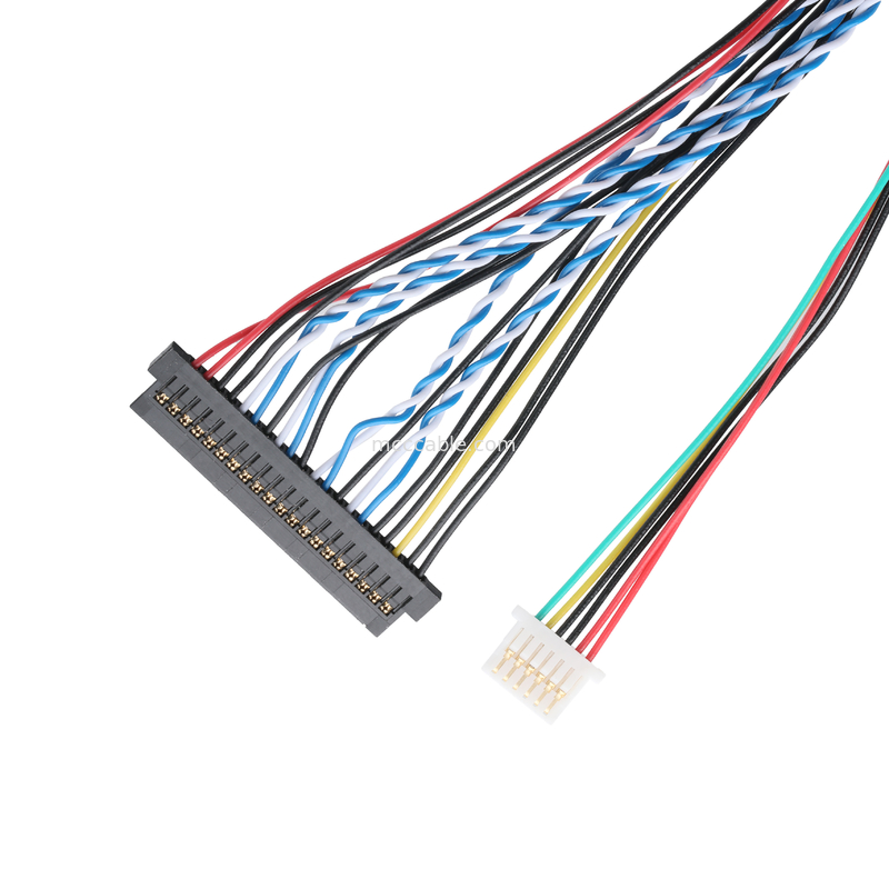 JAE FI-X30HL 30P 1.0mm pitch đến JAE FI-S20S 20P và SHLP-6P bộ sưu tập cáp LVDS OEM / ODM