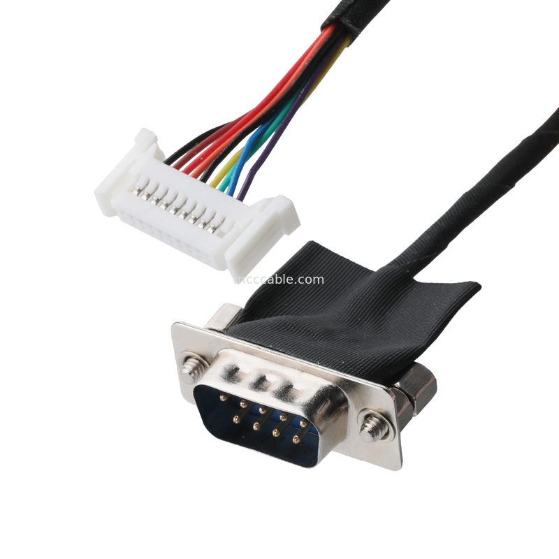 DB-9Pin LVDS Lắp ráp cáp D-SUB-9P Nam hàn cho TU1.0 20Pin TU1002HN0-20 Đầu nối dây OEM/ODM