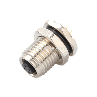 Bộ kết nối hình tròn M5 mã-A 4Pin Series Waterproof Female Mates với M5 bảng phẳng vòm ổ cắm nam PCB