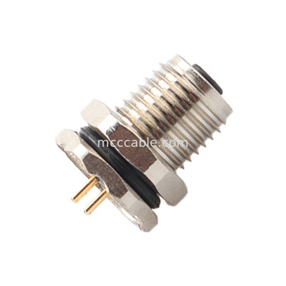 Bộ kết nối hình tròn M5 mã-A 4Pin Series Waterproof Female Mates với M5 bảng phẳng vòm ổ cắm nam PCB