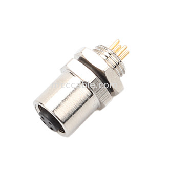 M5 Mã A Kết nối nữ 4pin Panel Flange PCB Socket IP67 Circular Interface Type A