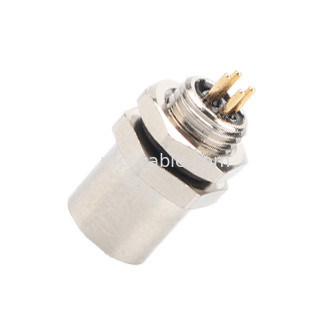 M5 Mã A Kết nối nữ 4pin Panel Flange PCB Socket IP67 Circular Interface Type A
