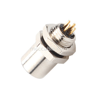 M5 Mã A Kết nối nữ 4pin Panel Flange PCB Socket IP67 Circular Interface Type A