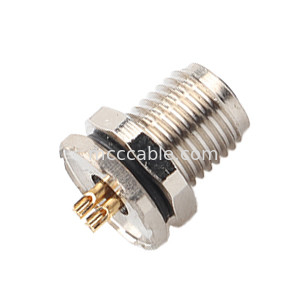 Bộ kết nối chống nước hình tròn công nghiệp M5 Mã A 4Pin Panel Flange PCB Phụ nữ Socket IP67