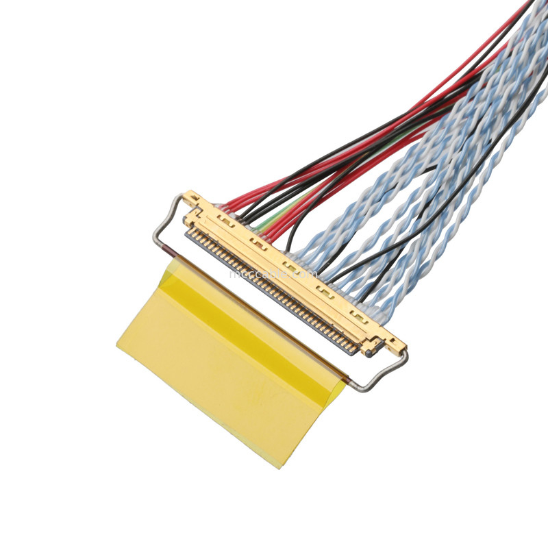 Bộ lắp ráp cáp LVDS D-SUB Nam đến Molex 51021-0400 Và 20453-240T-01 Bộ kết nối dây OEM / ODM