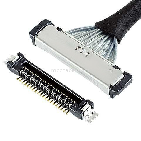 Micro Coaxial Cable 20380 50P Connector 20380-050T-06 Lvds 0.4mm Pitch