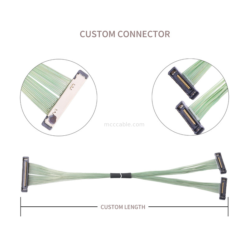 Cáp đồng trục 35p 20380-035T-06 đầu nối LVDS 0,4mm góc vuông