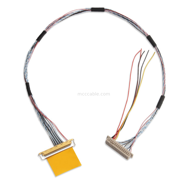 1.25mm 0.5mm Lvds Cable đồng trục Df13 30ds 1.25 đến 20453-240T-03 0.5mm pitch
