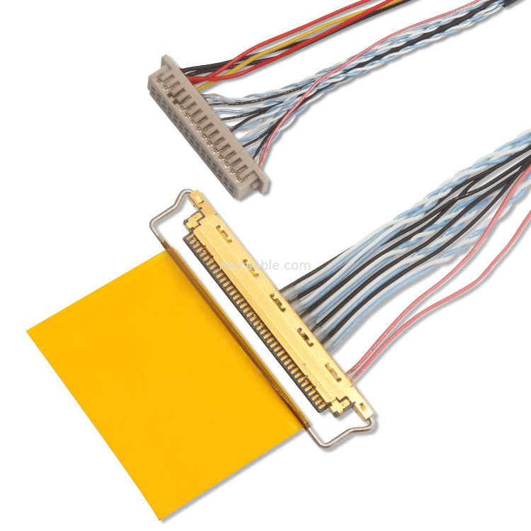 1.25mm 0.5mm Lvds Cable đồng trục Df13 30ds 1.25 đến 20453-240T-03 0.5mm pitch