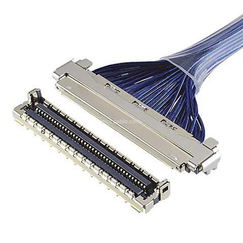 Tùy chỉnh 0,4 mm Pitch  20788 20679 30pin 40pin 50pin 60pin Đầu nối đồng trục siêu nhỏ Emi Shield Lvds Cable