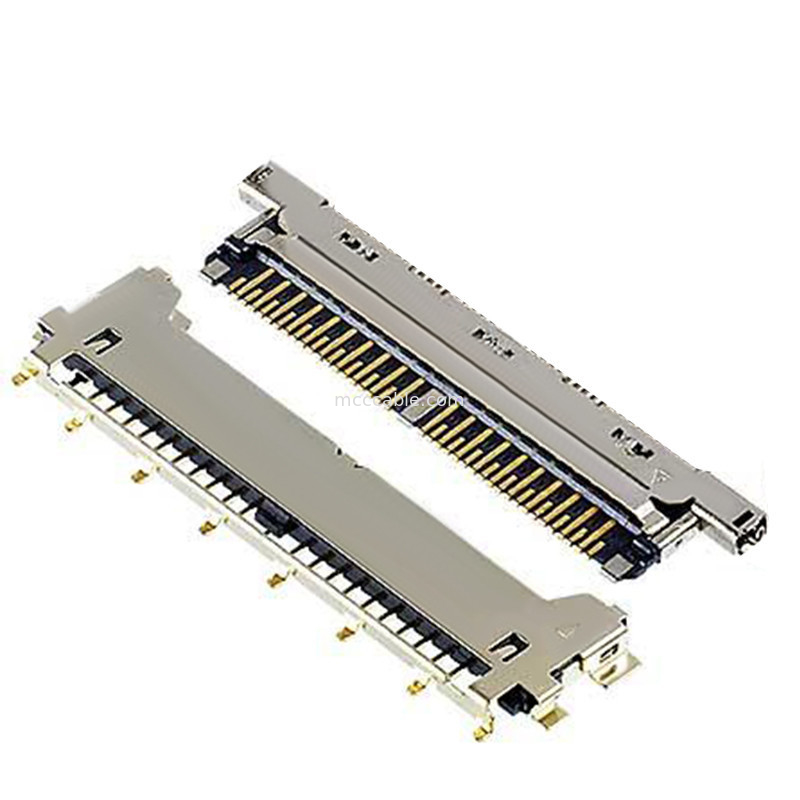 Cáp 40P Không phủ 20978-040T-01 40pin lvds kết nối 0,25 mm pitch, kiểu giao phối ngang