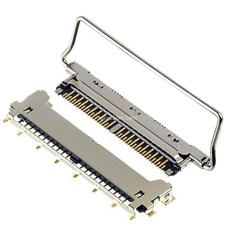 Cáp 40P Không phủ 20978-040T-01 40pin lvds kết nối 0,25 mm pitch, kiểu giao phối ngang