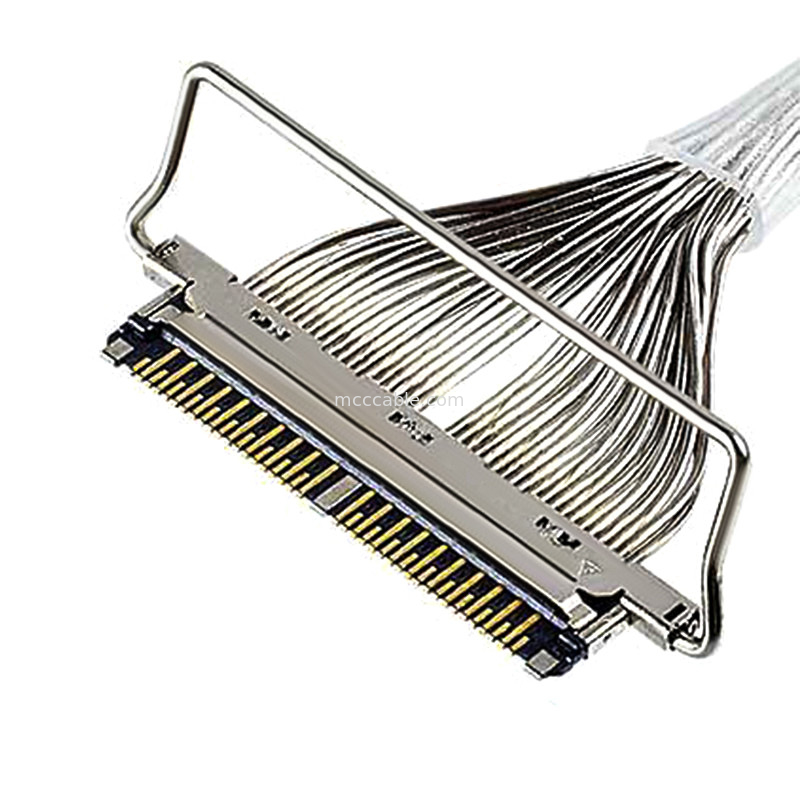 Cáp 40P Không phủ 20978-040T-01 40pin lvds kết nối 0,25 mm pitch, kiểu giao phối ngang