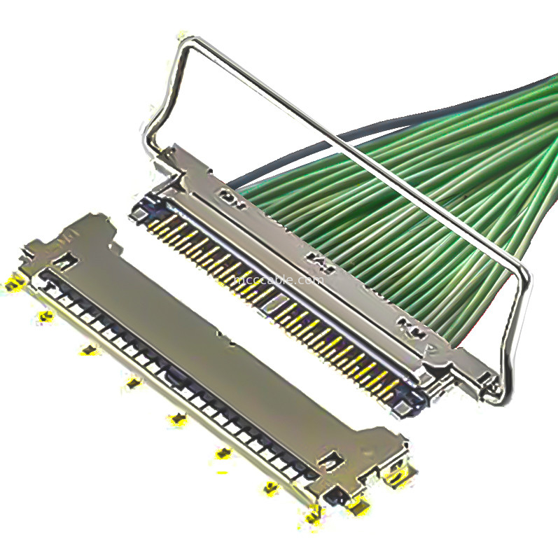 Cáp 40P Không phủ 20978-040T-01 40pin lvds kết nối 0,25 mm pitch, kiểu giao phối ngang