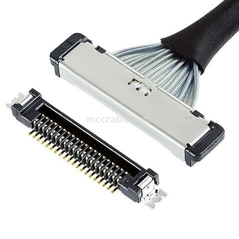 SS 20380-R20T-06 Ổ cắm đầu nối cáp đồng trục siêu nhỏ Cáp kết nối lvds 20 chân