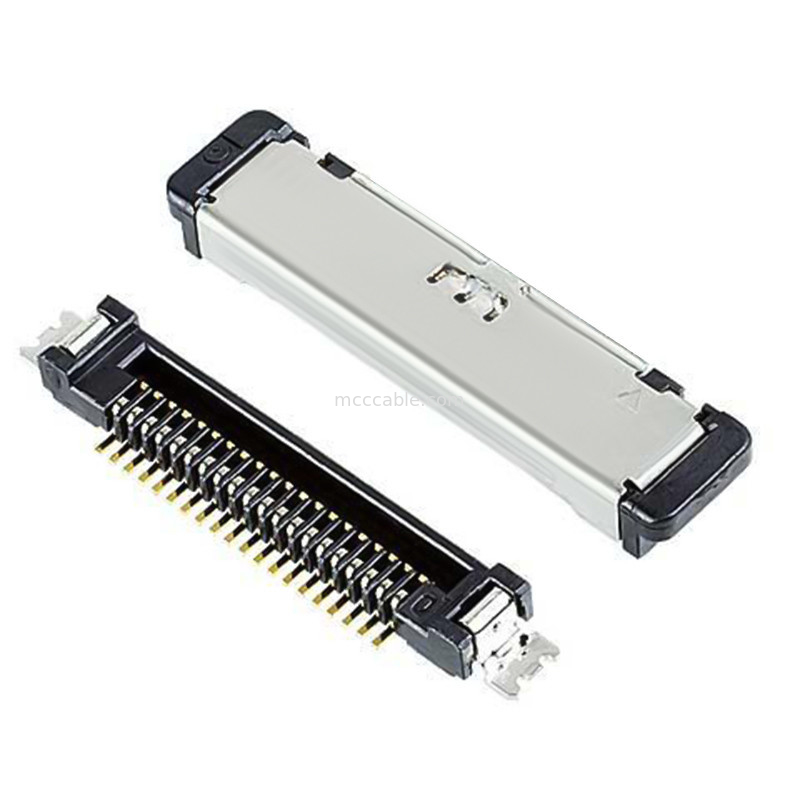 SS 20380-R20T-06 Ổ cắm đầu nối cáp đồng trục siêu nhỏ Cáp kết nối lvds 20 chân