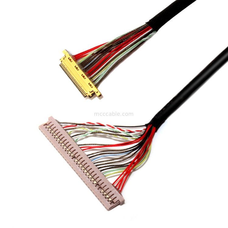 0.4mm / 1.25 mm Pitch 30PIN đến 30PIN I 20453 Lvds Cable cho màn hình LCD