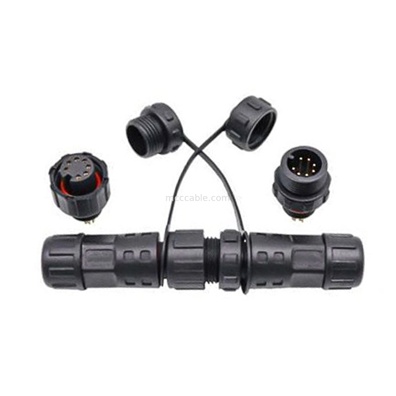 loại công nghiệp chống nước 8 pin kết nối tròn M12 nữ đúc cáp lvds kết nối hiển thị