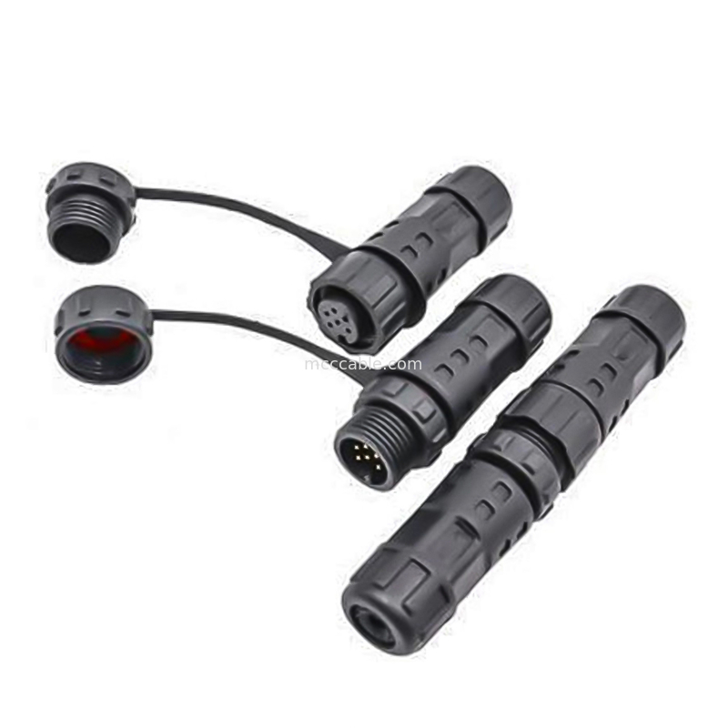 loại công nghiệp chống nước 8 pin kết nối tròn M12 nữ đúc cáp lvds kết nối hiển thị
