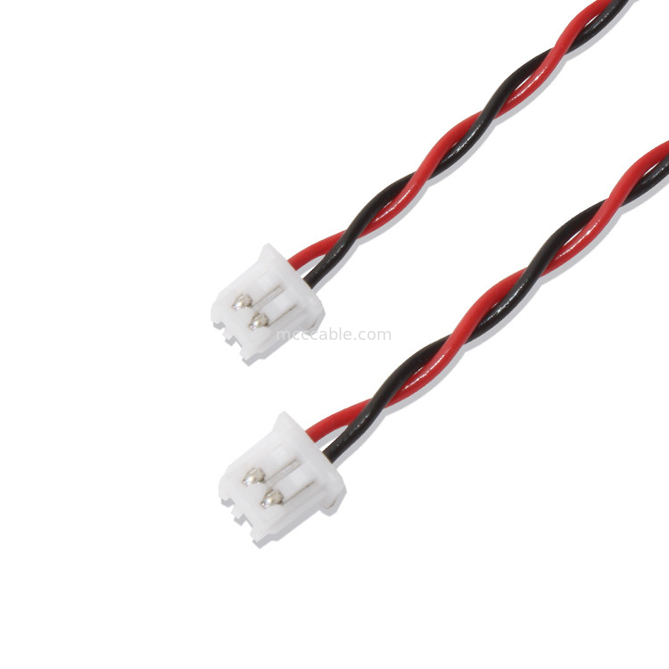 JST Wire Harness Cáp kết nối XHP-2 22AWG UL1007 Black Red Red 2P Glued Cable