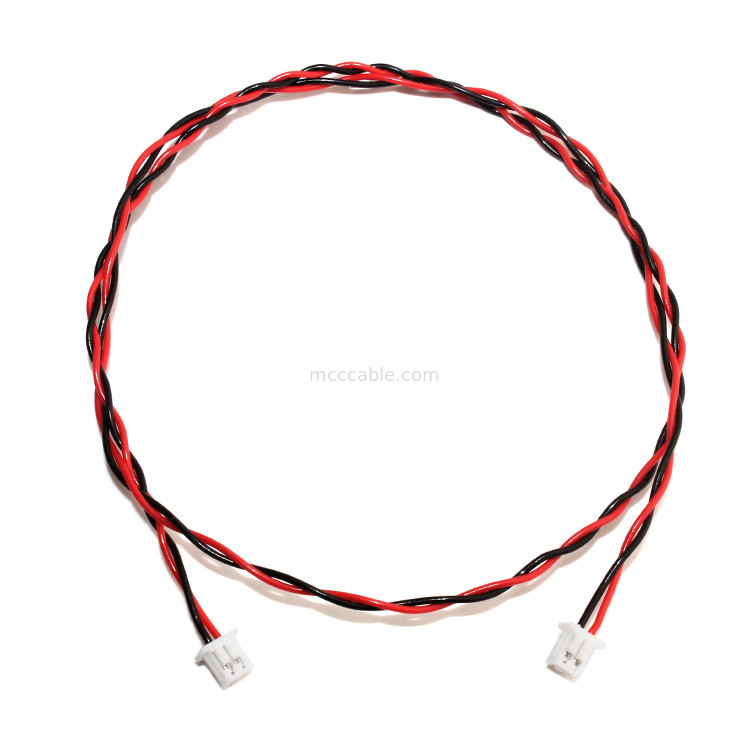 JST Wire Harness Cáp kết nối XHP-2 22AWG UL1007 Black Red Red 2P Glued Cable