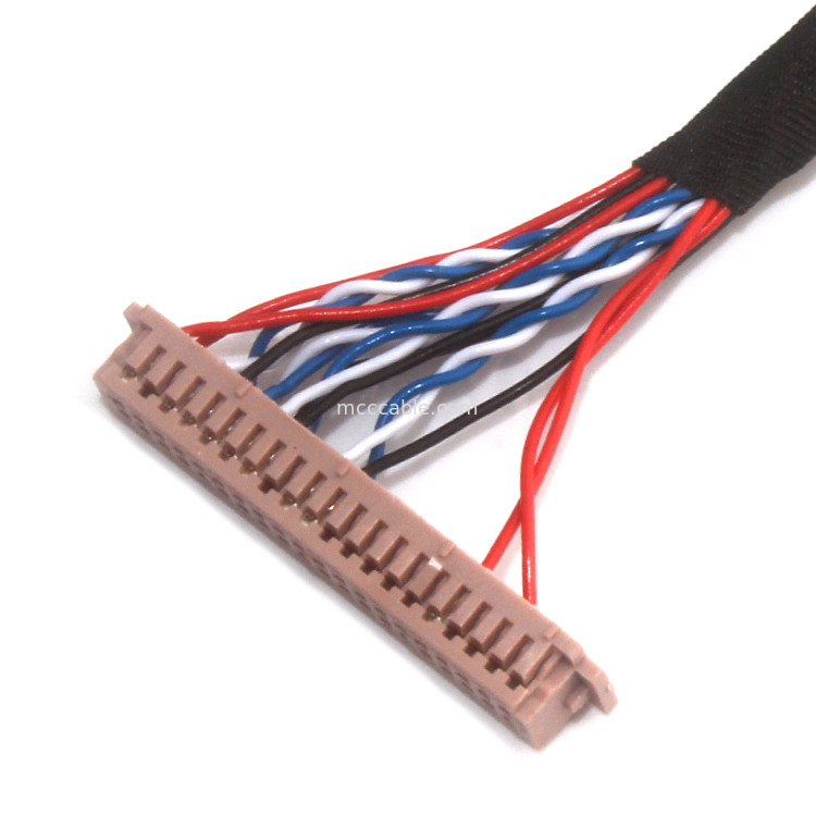 Bộ lắp ráp cáp Micro Coax UL, Cáp JAE  Lvds 30 Pin Fi X30 đến Df13 30ds 1.25c