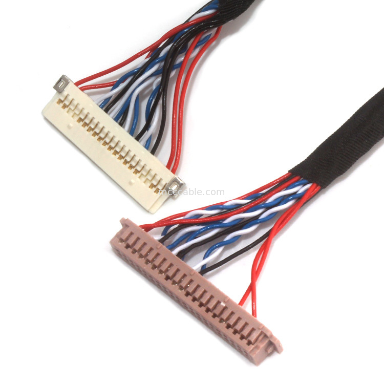 Bộ lắp ráp cáp Micro Coax UL, Cáp JAE  Lvds 30 Pin Fi X30 đến Df13 30ds 1.25c