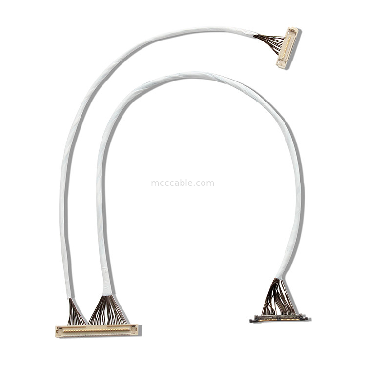 46 AWG 42 AWG Cáp đồng trục siêu nhỏ DF36 40P 0.4SD Đầu nối màn hình lvds dài 150MM