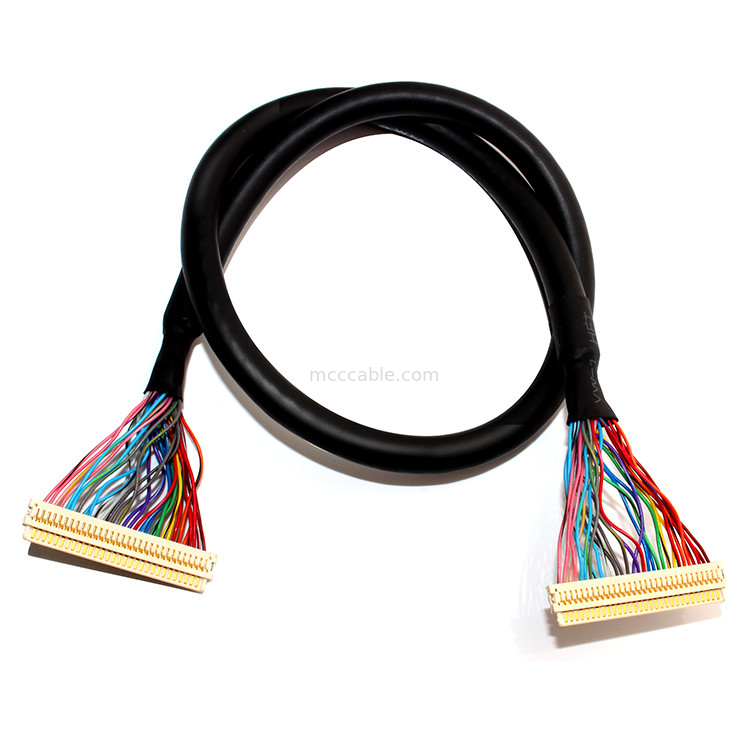Lắp ráp cáp  30PIN LVDS mở rộng, Df19-30s đến Df19-30s Cáp Lvds dây rời rạc