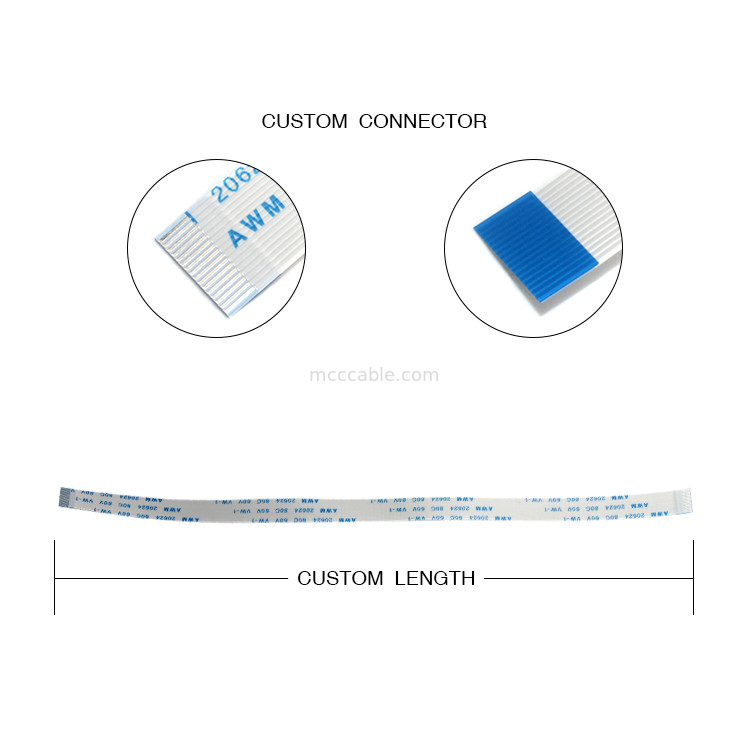 16 Pin 20628 Cáp FFC FPC AWM 0,5 Pitch cho kết nối Pcb Đầu nối màn hình lvds