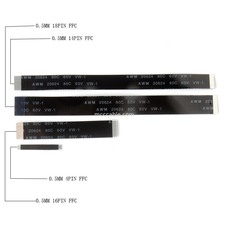 Cáp 4 chân FFC FPC, Cáp Ribbon OEM FFC cho đầu nối màn hình lvds của máy in