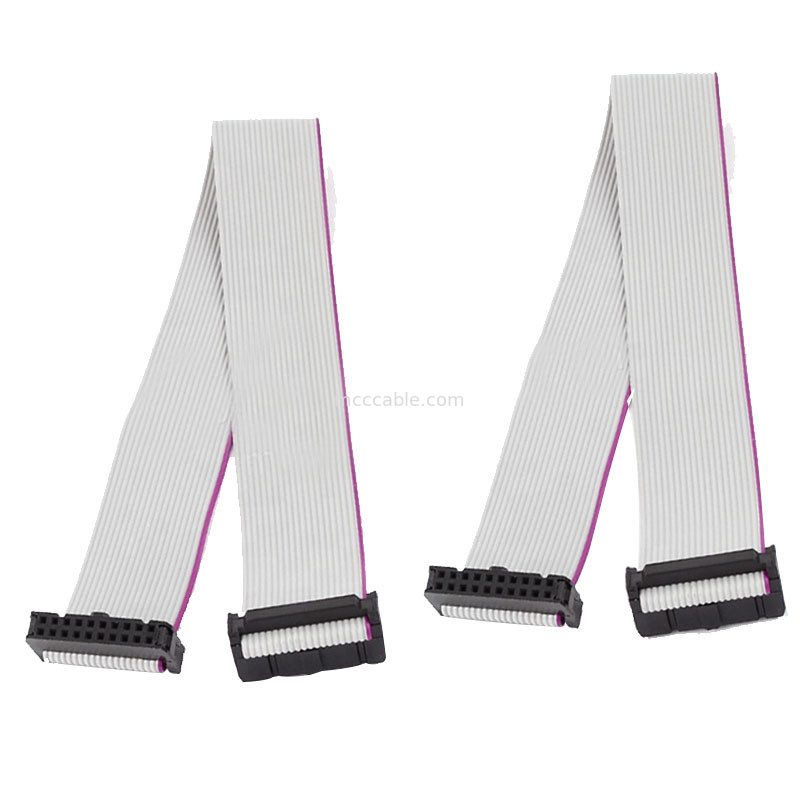 Chiều dài 2,54 mm Cáp ruy băng linh hoạt phẳng, Cáp IDC 10 chân Chiều dài 60mm
