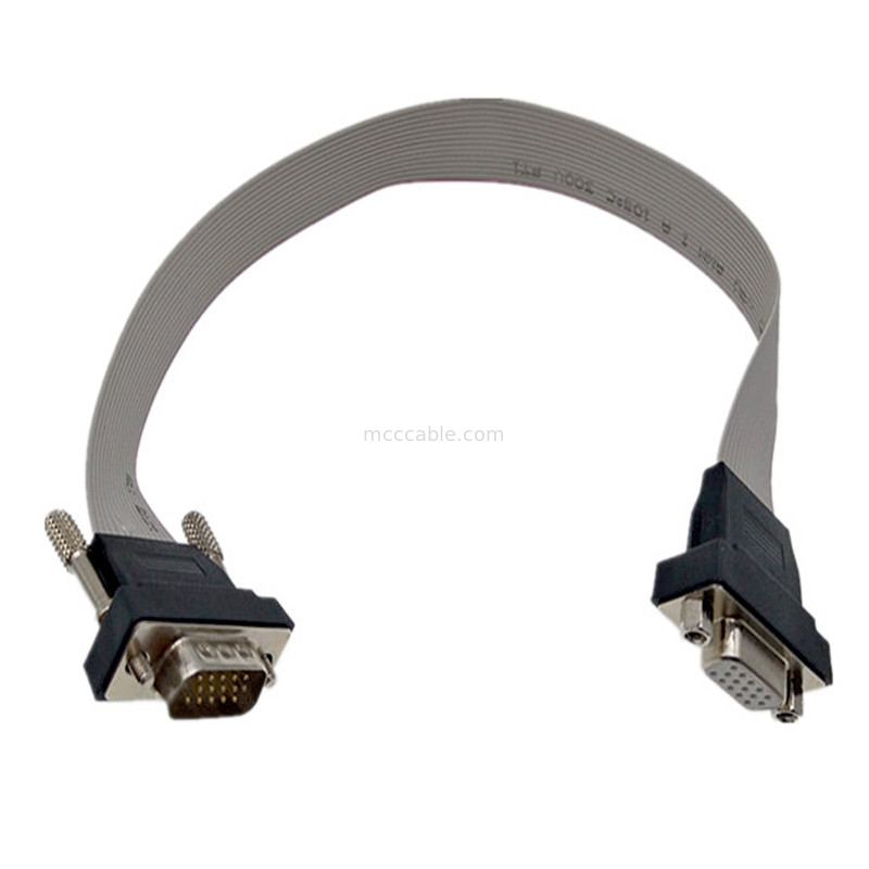 VGA HDB15 Male To Female Ribbon Cable 15pin Connector kết nối màn hình lvds