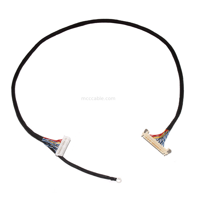 Tùy chỉnh chiều dài 2.0mm Pitch Lvds Cable Assembly 30 Pin  DF11-24DS-2C đến FI-X3OHL OEM / ODM