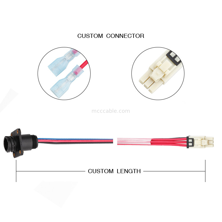 6 Pin Chiều dài 100mm Bộ dây khai thác Molex 1722582106 Đến 4 Pin TE 208130-1