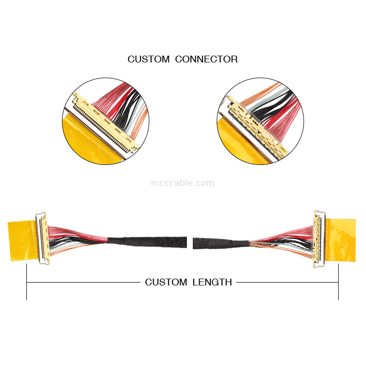 36AWG Lvds Cable Assembly I  20453-240t-01 đến 20453-240t-01 40P 0.4mm Pitch