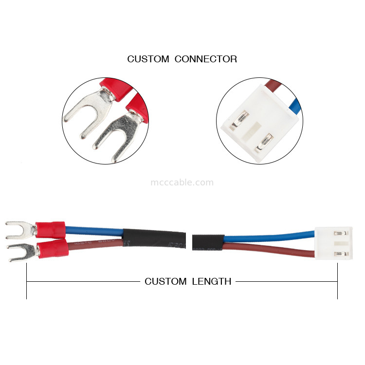 Khai thác dây tùy chỉnh cao độ 3,96mm JST VHR-3N đến SVL1.25-3.5 lvds Cáp kết nối 2 chân