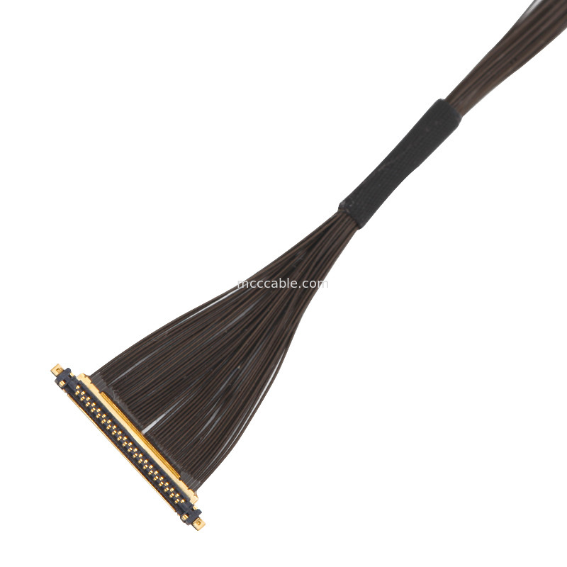40P UL11130 46AWG Micro Coaxial Cable Assembly 20531-040t-02 IDC Forming OEM / ODM