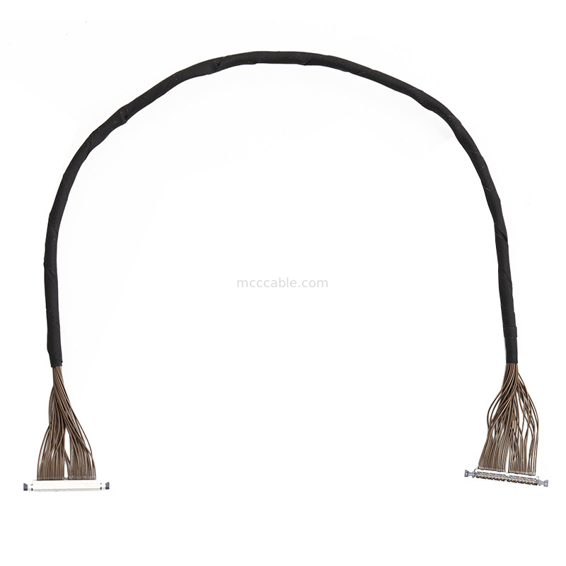 32 Pin Micro Coaxial Cable 0.3mm Pitch 20496-032T-40 Lvds Cable cho máy bay không người lái 32P connector