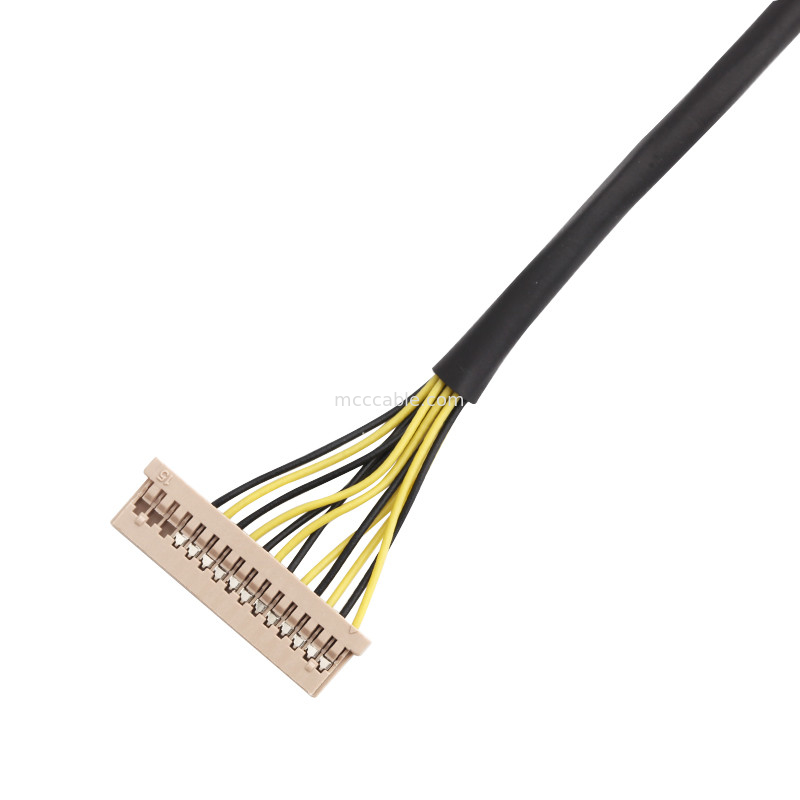 Chiều dài 100mm Cáp khai thác dây Wl 1025h-15p đến Wl 1253h-15p Lắp ráp cáp Lvds