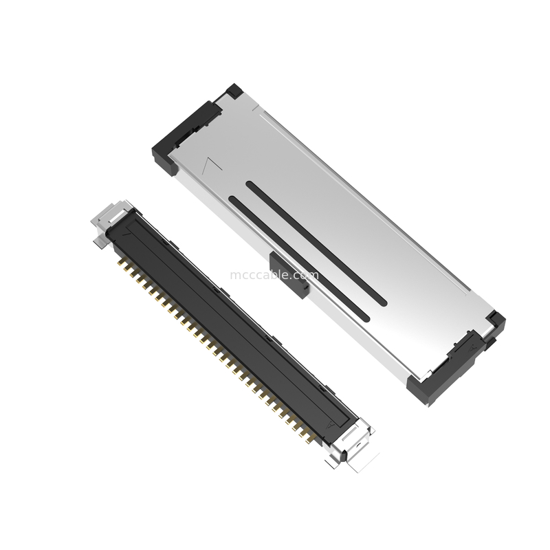 20437-030T-01 Loại giao phối ngang Kết nối đồng trục vi với khóa cơ khí 30Pin 40P 50P 0,4 mm pitch